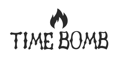 Logo do apoiador do SUBMURO Festival, Time Bomb, destacando a parceria e apoio ao evento.